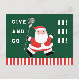 Cartão Postal De Festividades Cartão-postal de Natal do Esporte Lacrosse