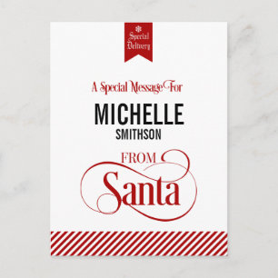 Cartão Postal De Festividades Cartão-postal de Natal do Papai Noel