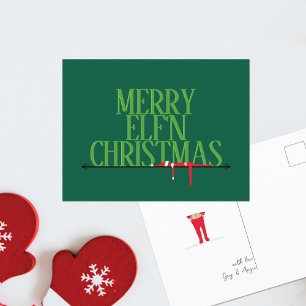Cartão Postal De Festividades Cartão-postal de Natal Elf Shenanigans