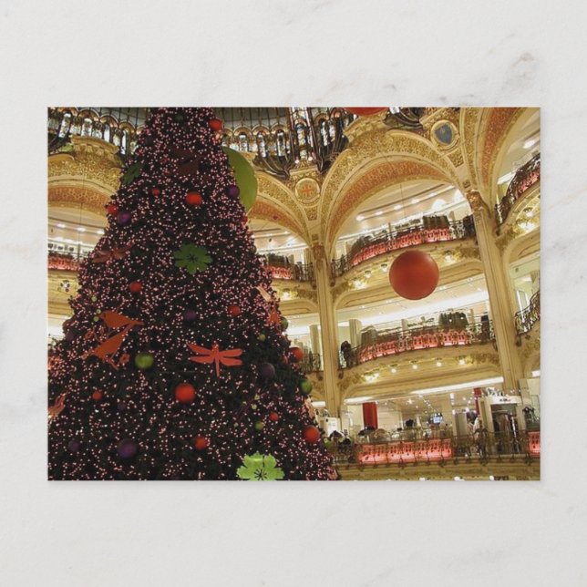 Cartão Postal De Festividades Cartão-postal de Natal em Paris (Frente)