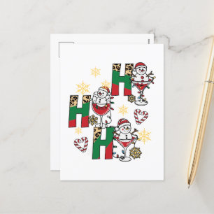 Cartão Postal De Festividades Cartão-postal de Natal engraçado