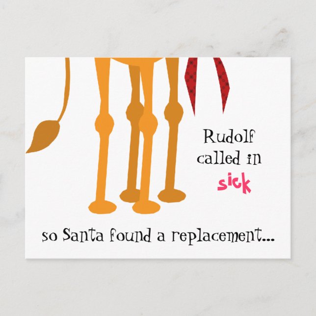 Cartão Postal De Festividades Cartão-postal de Natal engraçado - Camel em trajes (Frente)