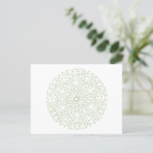 Cartão Postal De Festividades Cartão-postal de Natal Green Mandala
