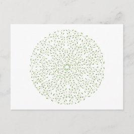 Cartão Postal De Festividades Cartão-postal de Natal Green Mandala