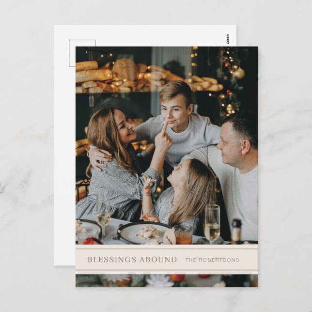 Cartão Postal De Festividades Cartão-postal de Natal Grosgrão de Bênçãos (Frente/Verso)