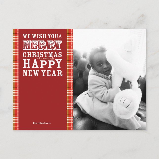 Cartão Postal De Festividades Cartão-postal de Natal incrivelmente feliz (Frente)