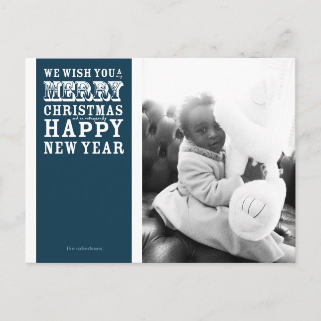 Cartão Postal De Festividades Cartão-postal de Natal incrivelmente feliz (Frente)