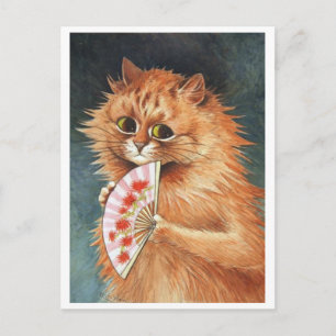 Cartão Postal De Festividades Cartão-postal de Natal Louis Wain Ginger