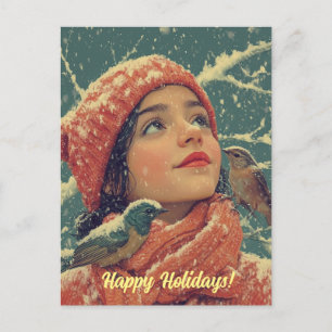 Cartão Postal De Festividades Cartão-postal de Natal nostálgico