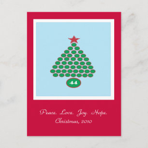 Cartão Postal De Festividades Cartão-postal de Natal Obama 44