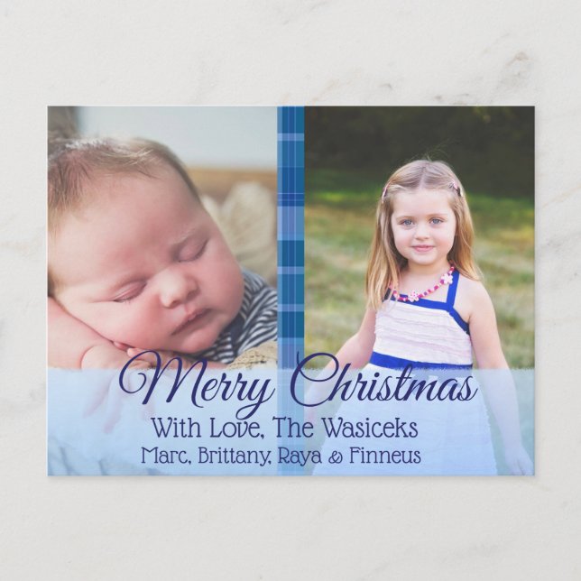 Cartão Postal De Festividades Cartão-postal de Natal para a Família Feliz Natal (Frente)