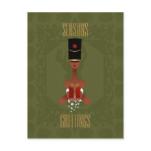 Cartão-postal de Natal para Feriado Nutcracker