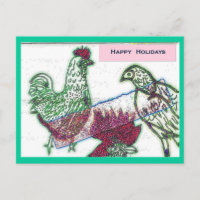 Cartão-postal de Natal para Joy Chicken