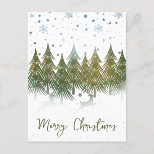 Cartão Postal De Festividades Cartão-postal de Natal para o Feriado da Floresta