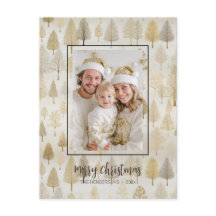 Cartão-postal de Natal para Pinheiros Prateados Do