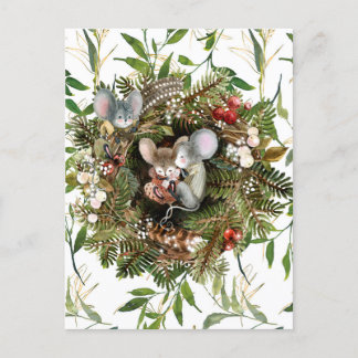 Cartão Postal De Festividades Cartão-postal de Natal para ratos de inverno
