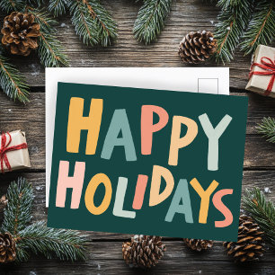 Cartão Postal De Festividades Cartão-postal de Natal Personalizado FELIZ