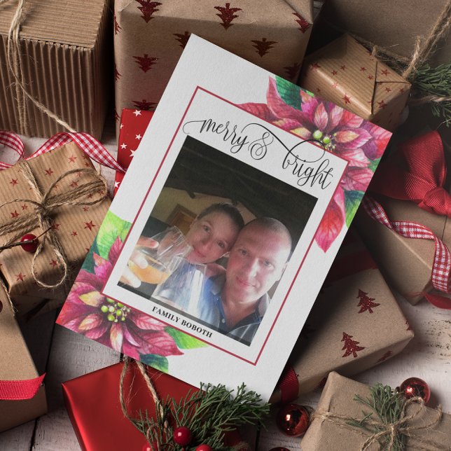 Cartão Postal De Festividades Cartão-postal de Natal Red Poinsettia (Criador carregado)