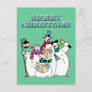 Cartão Postal De Festividades Cartão-postal de Natal Snowman