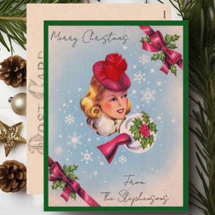 Cartão Postal De Festividades Cartão-postal de nome personalizado para natais vi