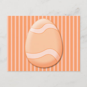 Cartão Postal De Festividades Cartão-postal de Ovo de Páscoa (Laranja)