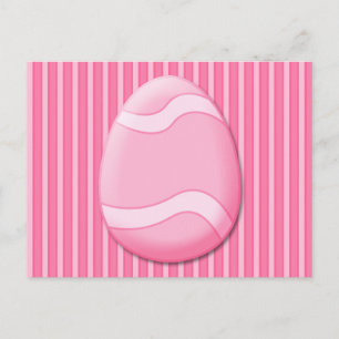 Cartão Postal De Festividades Cartão-postal de Ovo de Páscoa (rosa)