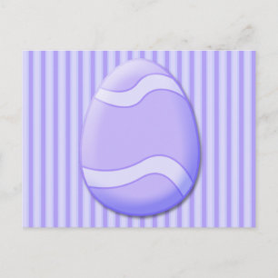 Cartão Postal De Festividades Cartão-postal de Ovo de Páscoa (Roxo)