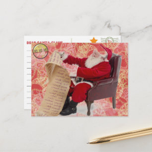 Cartão Postal De Festividades Cartão-postal de Papais noeis pré-endereçados