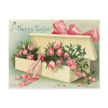 Cartão-postal de Páscoa rosa