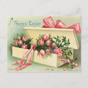 Cartão Postal De Festividades Cartão-postal de Páscoa rosa