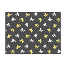 Cartão-postal de pipoca (Cinza Escuro e Amarelo de