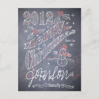 Cartão Postal De Festividades Cartão-postal de quadro de Natal personalizado