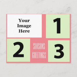 Cartão Postal De Festividades cartão-postal de saudação rosa fotográfico