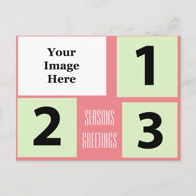 Cartão Postal De Festividades cartão-postal de saudação rosa fotográfico (Frente)