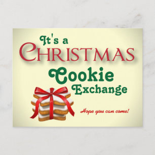 Cartão Postal De Festividades Cartão-postal de troca de cookies natalinos