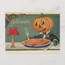 Cartão Postal De Festividades Cartão-postal de Vintage Halloween com Pumpkin