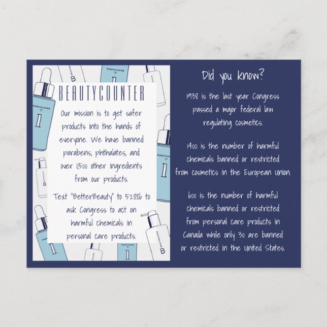 Cartão Postal De Festividades Cartão-postal do Beautycounter (Frente)