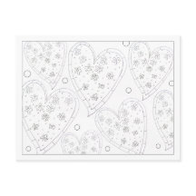 Cartão-postal do Color Me Flower Hearts