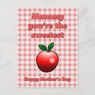 Cartão Postal De Festividades Cartão-postal do Dia de as mães Red Apple mais doc