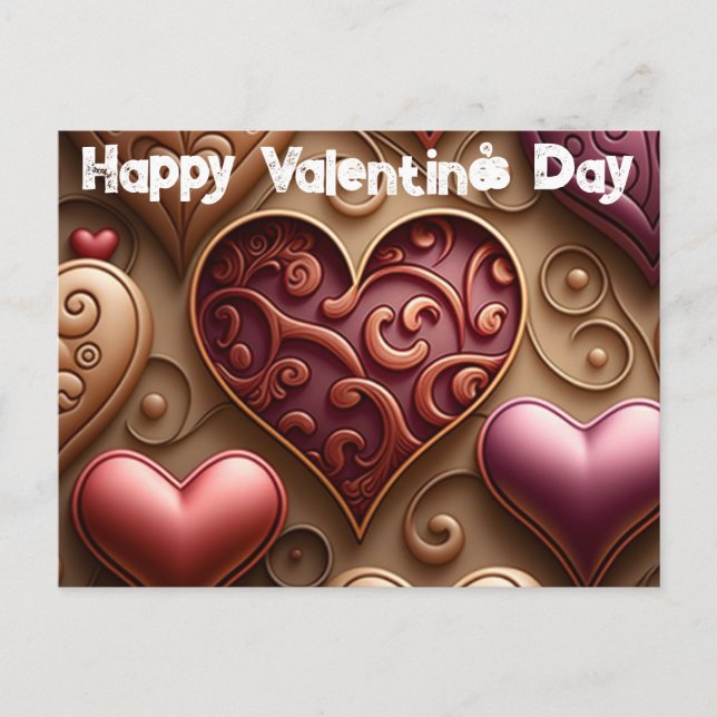 Cartão Postal De Festividades Cartão-postal do Dia de os namorados bonito (Frente)