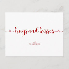 Cartão Postal De Festividades Cartão-postal do Dia de os namorados Hugs e Kisses