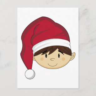Cartão Postal De Festividades Cartão-postal do Elf de Natal bonito
