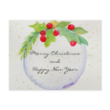 Cartão-postal do enfeites de natal