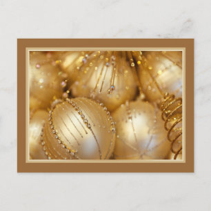 Cartão Postal De Festividades Cartão-postal do Enfeites de natal ouro
