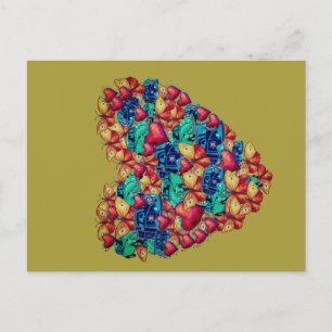 Cartão Postal De Festividades Cartão-postal do namorados, Borboletas do Coração 