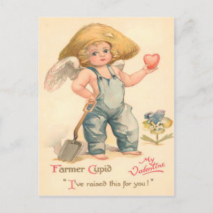 Cartão Postal De Festividades Cartão-postal do Namorados Cupido do Agricultor V
