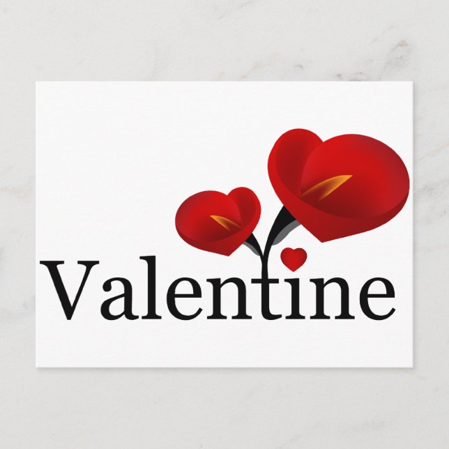 Cartão Postal De Festividades Cartão-postal do Namorados Red Cally Lilly (Frente)