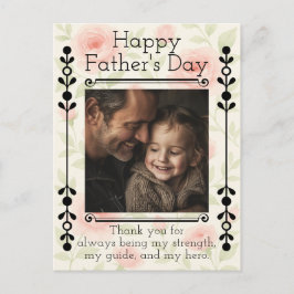 Cartão Postal De Festividades Cartão-postal do Pai Chic com Foto Personalizada