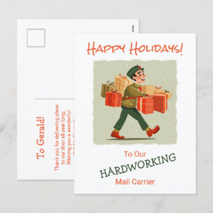 Cartão Postal De Festividades Cartão-postal do Retro Cartoon Mail