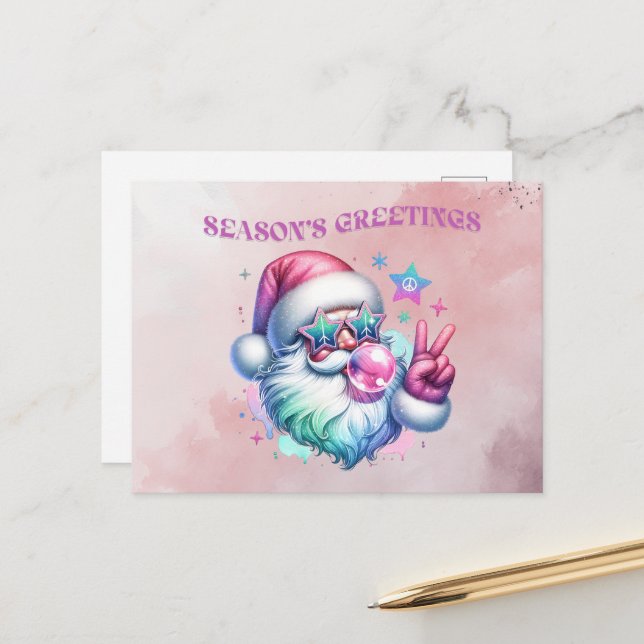 Cartão Postal De Festividades Cartão-postal dos GREETINGS da SEASON (Frente/Verso In Situ)